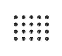 sourcing map 20pcs Beads 4mm Stainless Steel 2.5mm Hole Dia Bead for DIY Crafts, Black