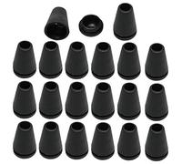 sourcing map 20pcs Bell End Stopper Cord Rope Ends Locks Lanyard Clips Fastener for Backpack Drawstrings Accessories