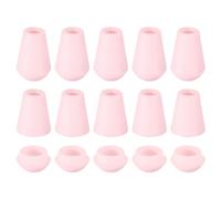 sourcing map 20Pcs Bell End Stoppers Plastic Cord Rope End Lock Rope Fasteners Toggle Clip with Lid for Drawstring Lanyard Backpack, Light Pink