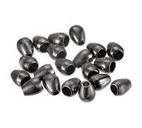 sourcing map 20pcs Bell Stopper Cord Ends Lock, Metal Cord Rope Fastener Ends Stopper Rope Lock for Backpack Shoelace Bag, Black