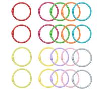sourcing map 20pcs Binder Rings 1 Inch Loose Leaf Binder Ring Metal Book Rings Colorful Loose Leaf Rings for Index Cards Keychain Key Notebook Rings for Home Office (Ten Colors)