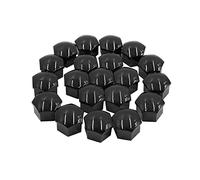 sourcing map 20pcs Black 19mm Car Wheel Lug Nut Cap Tyre Hub Screw Bolt Cover