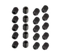 sourcing map 20Pcs Black M4 x 5mm Alloy Steel Hex Socket Set Grub Screws Headless Cup Point