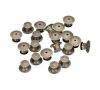 Sourcing Map 20pcs Brown Metal Pin Backs Spring Loaded Pin Keepers Locking Clasp for Brooch Tie Hat Badge