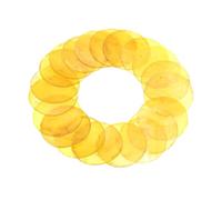 sourcing map 20Pcs Capiz Shells 2" Round Natural Shells with 2 Holes for Seashell Wind Chimes Curtain Shell Garland DIY Craft Wedding Home, Yellow