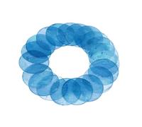 sourcing map 20Pcs Capiz Shells 2" Round Natural Shells with 2 Holes for Seashell Wind Chimes Curtain Shell Garland DIY Craft Wedding Home, Dark Blue