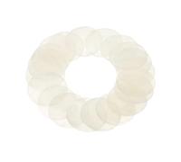 sourcing map 20Pcs Capiz Shells 2" Round Natural Shells with 2 Holes for Seashell Wind Chimes Curtain Shell Garland DIY Craft Wedding Home, White