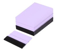 sourcing map 20pcs Car Vinyl Scraper 4inch Vinyl Squeegee Felt Edge Squeegee Tool for Car Window Tint Wallpaper Decal Sticker Installation Crafts Car Wrap Paste, Purple