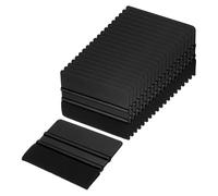 sourcing map 20pcs Car Vinyl Scraper 4inch Vinyl Squeegee Felt Edge Squeegee Tool for Car Window Tint Wallpaper Decal Sticker Installation Crafts Car Wrap Paste, Black