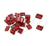 sourcing map 20Pcs CBB22 400V 105J 5% Tolerance Through Hole Metallized Polypropylene Film Capacitors