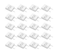sourcing map 20Pcs Ceramic Resistors 5W 0.22 Ohm 5% Tolerance Wirewound Non-Inductive Cement Power Resistor, Lead Wire Fixed Flame Heat Moisture for Circuit Board TV Power Adapters, White