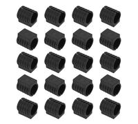 sourcing map 20Pcs Chair Leg Caps, 16mm Dia. U-Shaped Office Chair Floor Protectors, Plastic Glide Caps for Metal Chair Feet, Anti-Slip Furniture Pads for Hardwood Floors, Black