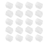 sourcing map 20Pcs Chair Leg Caps, 16mm Dia. U-Shaped Office Chair Floor Protectors, Plastic Glide Caps for Metal Chair Feet, Anti-Slip Furniture Pads for Hardwood Floors, White