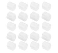 sourcing map 20Pcs Chair Leg Caps, 19mm Dia. U-Shaped Office Chair Floor Protectors, Plastic Glide Caps for Metal Chair Feet, Anti-Slip Furniture Pads for Hardwood Floors, White
