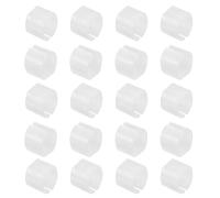 sourcing map 20Pcs Chair Leg Caps, 22mm-25mm Dia. Office Chair Floor Protectors, Plastic Glide Caps for Metal Chair Feet, Anti-Slip Furniture Pads for Hardwood Floors, White