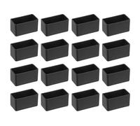 sourcing map 20Pcs Chair Leg Floor Protectors, 25x50mm/0.98x1.97" PVC Anti-Slip Furniture Leg Feet Cover for Hardwood Floors Patio Chair Table Bed, Black