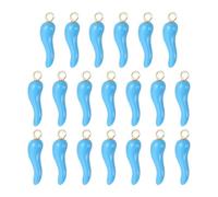 sourcing map 20Pcs Chili Charm 19x5mm Alloy Enamel Pendant Vegetable Cute Bulk for Jewelry Making Bracelets Necklace Earrings Keychain DIY Accessories, Sky Blue