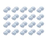 sourcing map 20Pcs Chinese Closure Knots Sewing Buttons, Fabric Ball Buttons Elastic Cufflinks Twist Knot for Cheongsam Tang Suit Costumes Outfit Sweater, Light Blue