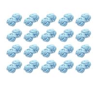 sourcing map 20Pcs Chinese Closure Knots Sewing Buttons, Fabric Ball Buttons Elastic Cufflinks Twist Knot for Cheongsam Tang Suit Costumes Outfit Sweater, Lake Blue