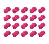 sourcing map 20Pcs Chinese Closure Knots Sewing Buttons, Fabric Ball Buttons Elastic Cufflinks Twist Knot for Cheongsam Tang Suit Costumes Outfit Sweater, Rose Red