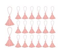 sourcing map 20Pcs Chunky Bookmark Tassels 4.3 Inch Hanging Loop Small Tassels Soft Mini Tassels for DIY Craft, Jewelry Making, Graduation Handmade, Light Pink