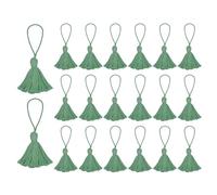 sourcing map 20Pcs Chunky Bookmark Tassels 4.3 Inch Hanging Loop Small Tassels Soft Mini Tassels for DIY Craft, Jewelry Making, Graduation Handmade, Teal Green