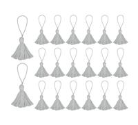 sourcing map 20Pcs Chunky Bookmark Tassels 4.3 Inch Hanging Loop Small Tassels Soft Mini Tassels for DIY Craft, Jewelry Making, Graduation Handmade, Mixed Grey