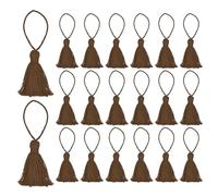 sourcing map 20Pcs Chunky Bookmark Tassels 4.3 Inch Hanging Loop Small Tassels Soft Mini Tassels for DIY Craft, Jewelry Making, Graduation Handmade, Coffee