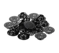 sourcing map 20Pcs Circular Air Vents,19mm Stainless Steel Mesh Hole Round Soffit Vents for Shoe Cabinet, TV Cabinet, Wardrobe Black