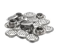 sourcing map 20Pcs Circular Air Vents,19mm Stainless Steel Mesh Hole Round Soffit Vents for TV Cabinet, Wardrobe Silver