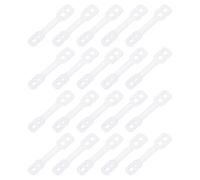 sourcing map 20Pcs Clothes Hanger Windproof Plastic Strip Hook, Anti-Slip Off Windproof Fixed Buckle, Anti-Drop Strips Hanger Fixation for Outdoor Indoor Transparent