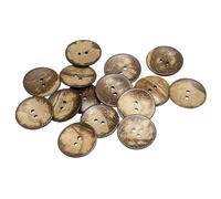 sourcing map 20pcs Coco Shell Buttons 45mm Handmade Sewing Crafts Replacement Round Button for Clothing Decoration DIY Accessories, Brown