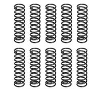 sourcing map 20Pcs Compression Spring, 10mm OD, 1.2mm Wire Size, 35mm Free Length, Spring Steel Construction Extended Mechanical Compression Springs for Shop and Home Repairs, Black