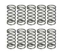 sourcing map 20Pcs Compression Spring, 12mm OD, 1.2mm Wire Size, 25mm Free Length, Spring Steel Construction Extended Mechanical Compression Springs for Shop and Home Repairs, Silver Tone