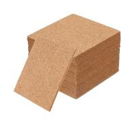 sourcing map 20pcs Cork Coasters for Drink, 3.5 Inch Square Drink Coaster Absorbent Bar Coaster for Wine Glasses Cups Mugs Home Tabletop Decoration