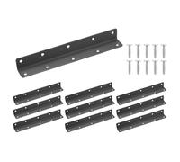 sourcing map 20PCS Corner Brace, 7.87x0.98x0.98 Inch Stainless Steel Shelf L Brackets Rust Resistant Heavy Duty L Brace Angle Bracket for Shelves Furniture Window Cabinet, Gray