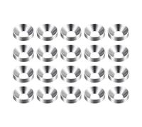 sourcing map 20pcs Countersunk Washer M4 Anodized Aluminum Alloy Finishing Washers, Screw Gaskets for Mechanical Accessories Parts, Silver