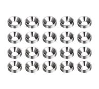 sourcing map 20pcs Countersunk Washer M4 Anodized Aluminum Alloy Finishing Washers, Screw Gaskets for Mechanical Accessories Parts, Gray