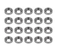 sourcing map 20pcs Countersunk Washer M6 Anodized Aluminum Alloy Finishing Washers, Screw Gaskets for Mechanical Accessories Parts, Gray