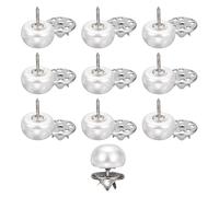 sourcing map 20pcs Cream White No Sew Pearl Buttons 12mm Cover Up Pins Removable Reusable Craft Button for Shirt Dress DIY Crafts Clothes Decoration
