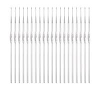 sourcing map 20Pcs Crochet Hook Stainless Steel 0.6mm Metal Knitting Needles for DIY Craft Lace Yarn