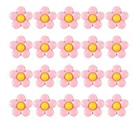 sourcing map 20Pcs Cute Flower Shank Buttons, 15mm Resin Flower Shank Sewing Buttons Decorative Sewing Fasteners for Clothing Shirts Skirts Dresses Blouse Decorations DIY Crafts, Pink