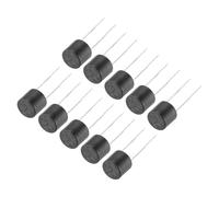 sourcing map 20Pcs Cylindrical DIP Mounted Miniature Round Slow Blow Micro Fuse for Electronic Parts PCB LCD Repair, T5A 5A 250V, Black