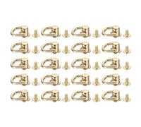 sourcing map 20Pcs D Ring Stud Screw Ball Head Button, Metal D Ring Rivets for Leather DIY Craft, Bag Shoes Accessories, Light Gold