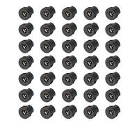 sourcing map 20pcs DC5521 Power Jack, 30V 0.5A 5.5x2.1mm 3 Pin DC Power Female Panel Mounting Connector Socket with Metal Nut Washer for Electronics Devices, Black 14x14x18mm