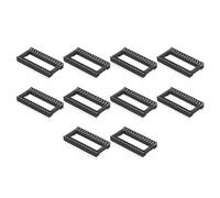 sourcing map 20Pcs DIP IC Chip Socket Adapter, 2.54mm Pitch 28 Pin Gate Soldering Flat Circuit Chip