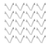 sourcing map 20pcs Double Button Kayak Paddle Snap Spring Clip 6x6x39mm 65Mn Spring Steel V-Shaped Hollow Lift Telescopic Locking Tube Pole Clips for Tent Umbrella Camping