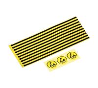 sourcing map 20pcs ESD Anti Static Foot Heel Ground Straps 11.8 x 0.60 Inch Disposable Adjustable for Grounding Removing Static (with Static Warning Sticker Label)