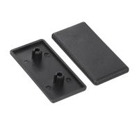 sourcing map 20Pcs Extruded End Cap Nylon, 30x60mm T-Slot Aluminum Profile 3060 European Standard End Cap Extrusion Plug for Trolley, Fish Tank Rack, Storage Rack, Black