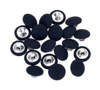 sourcing map 20Pcs Fabric Cloth Covered Button, 11.5mm 18L Metal Shank Round Sewing Buttons Fabric Covered Button for Coat Dress Sweater Hats Crafts Making, Navy Blue